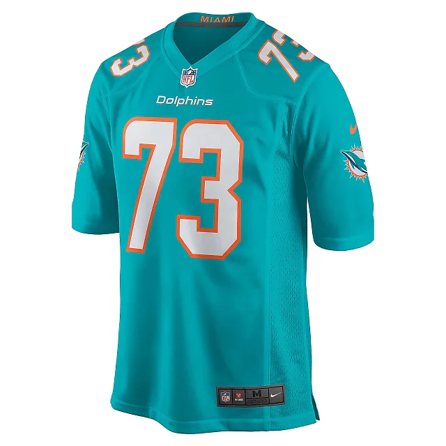 Zennovawear Men's Miami Dolphins Austin Jackson Aqua Player Game Jersey