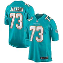 Zennovawear Men's Miami Dolphins Austin Jackson Aqua Player Game Jersey