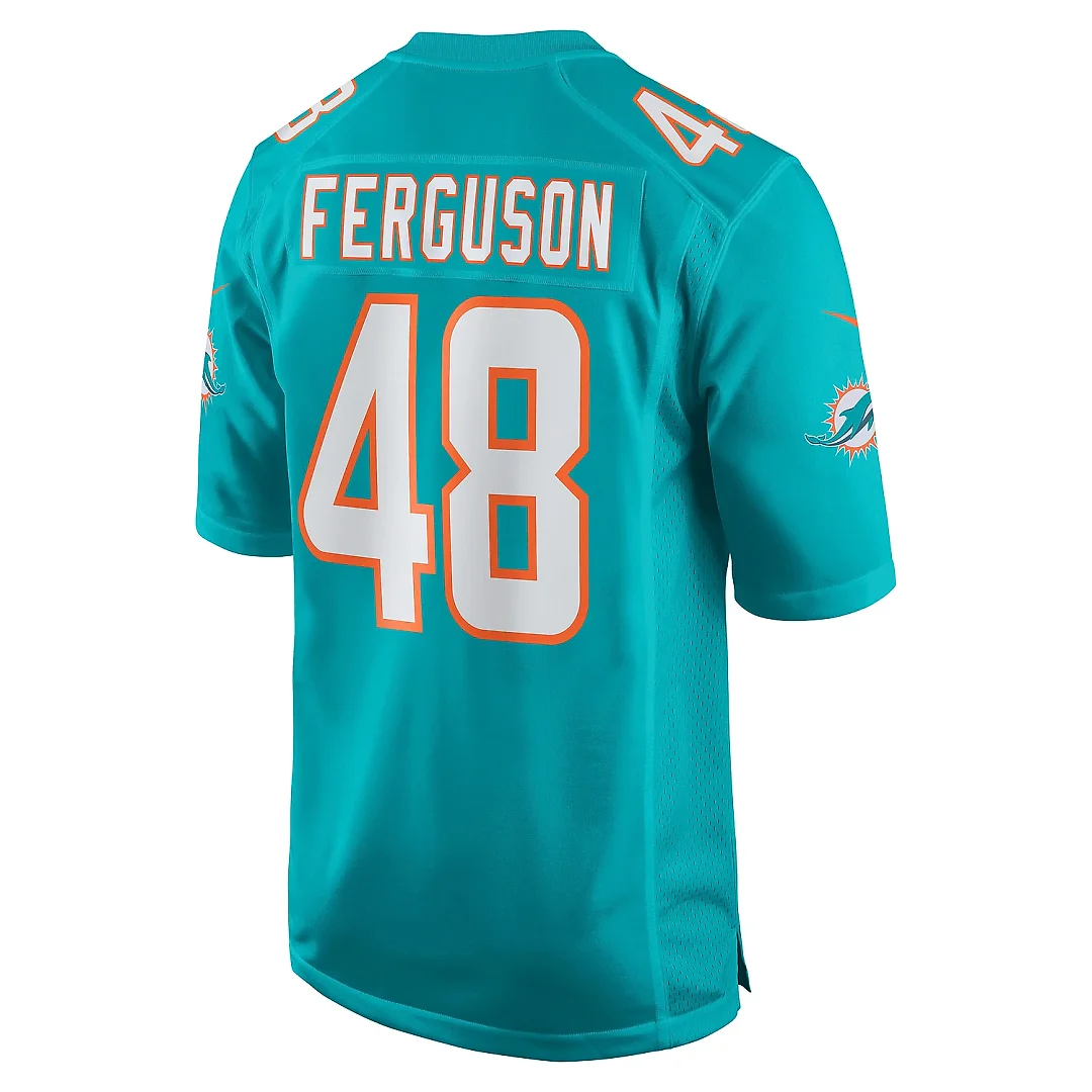 Zennovawear Men's Miami Dolphins Blake Ferguson Aqua Game Jersey