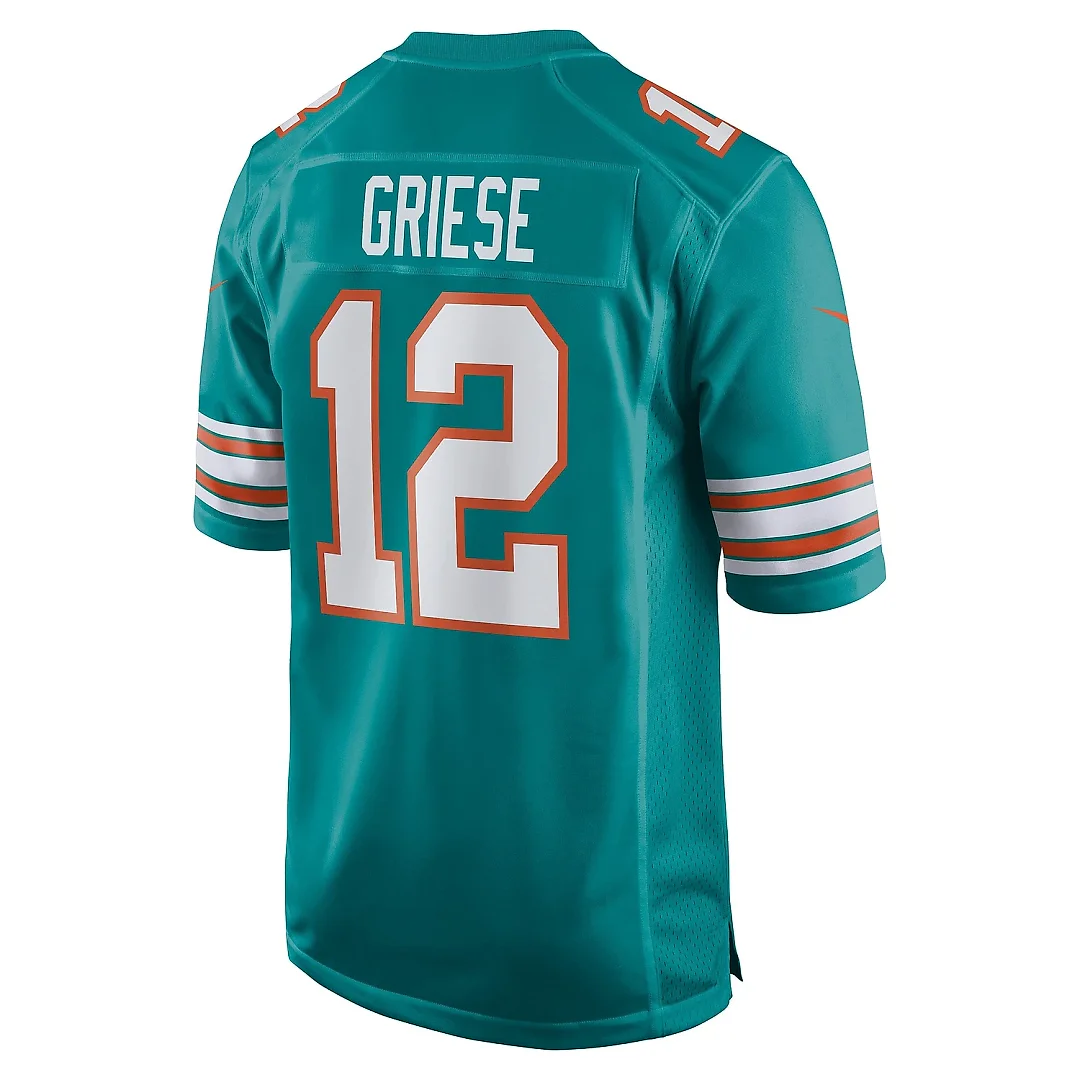 Zennovawear Men's Miami Dolphins Bob Griese Aqua Retired Player Jersey