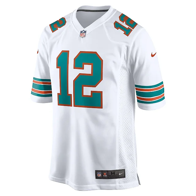 Zennovawear Men's Miami Dolphins Bob Griese White Retired Player Jersey