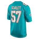 Zennovawear Men's Miami Dolphins Brennan Scarlett Aqua Game Jersey