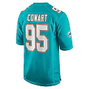 Zennovawear Men's Miami Dolphins Byron Cowart Aqua Game Jersey