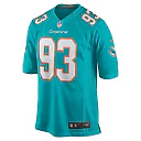Zennovawear Men's Miami Dolphins Calais Campbell Aqua Game Jersey