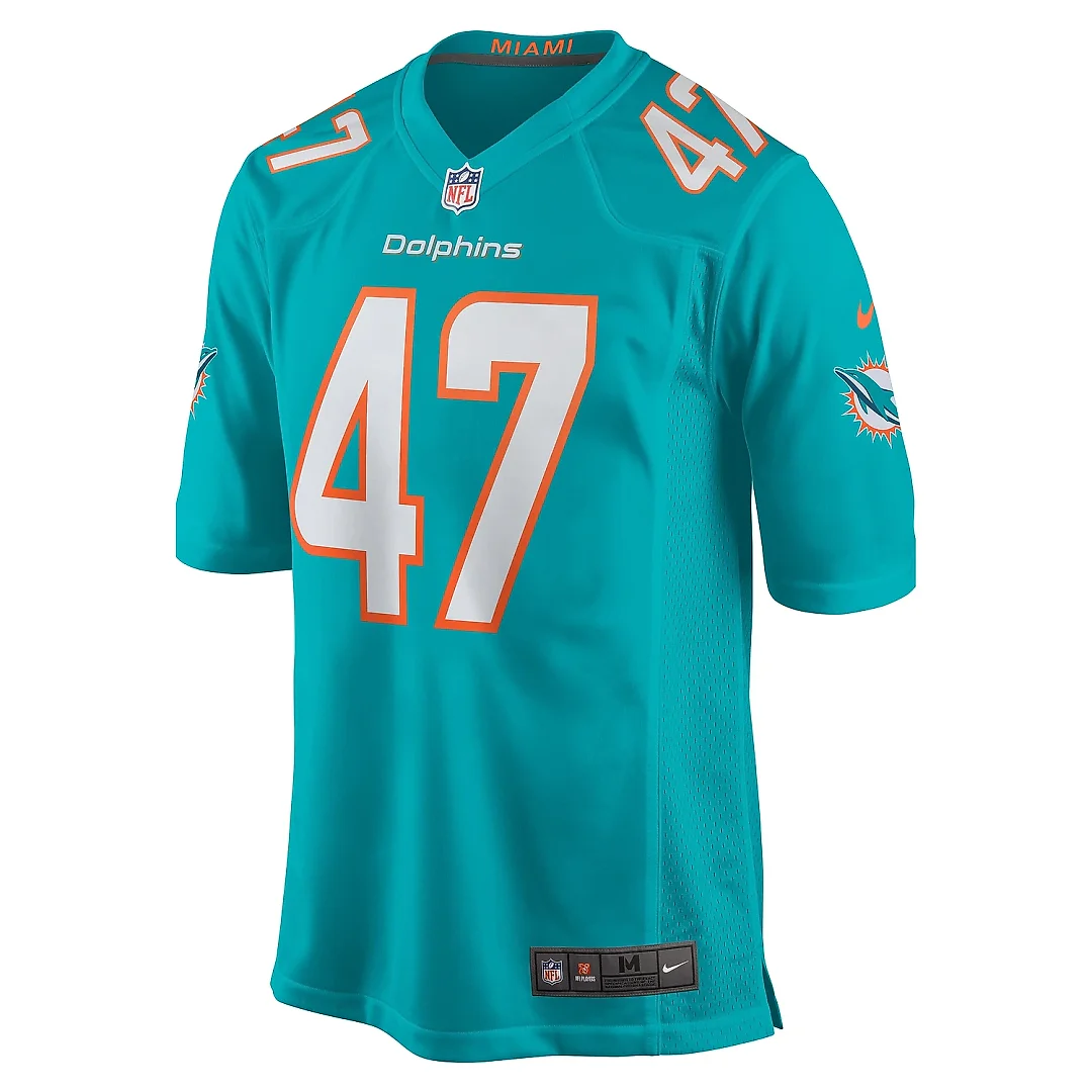 Zennovawear Men's Miami Dolphins Cam Brown Aqua Game Jersey
