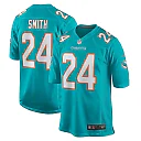 Zennovawear Men's Miami Dolphins Cam Smith Aqua Game Jersey