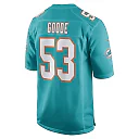 Zennovawear Men's Miami Dolphins Cameron Goode Aqua Game Player Jersey