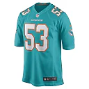 Zennovawear Men's Miami Dolphins Cameron Goode Aqua Game Player Jersey