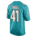 Zennovawear Men's Miami Dolphins Channing Tindall Aqua Game Player Jersey