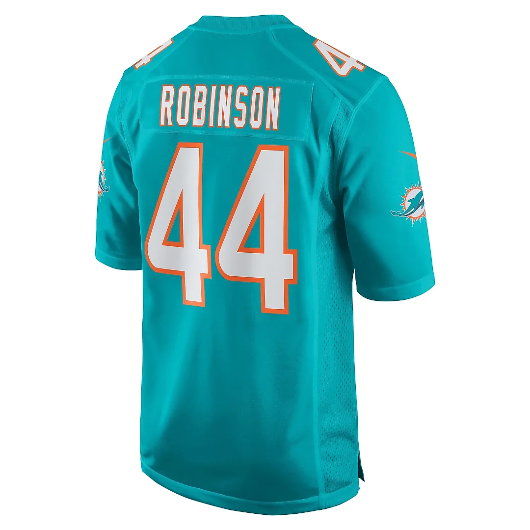 Zennovawear Men's Miami Dolphins Chop Robinson Aqua Player Game Jersey