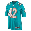Zennovawear Men's Miami Dolphins Clayton Fejedelem Aqua Game Jersey