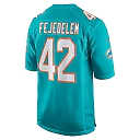 Zennovawear Men's Miami Dolphins Clayton Fejedelem Aqua Game Jersey