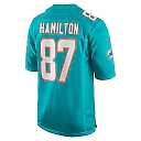 Zennovawear Men's Miami Dolphins DaeSean Hamilton Aqua Home Game Player Jersey