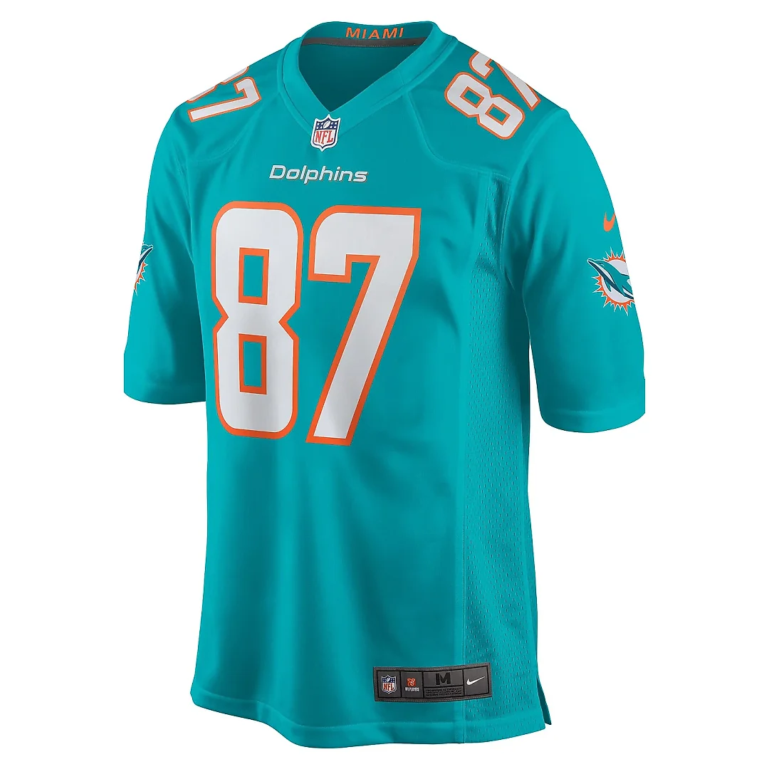 Zennovawear Men's Miami Dolphins DaeSean Hamilton Aqua Home Game Player Jersey