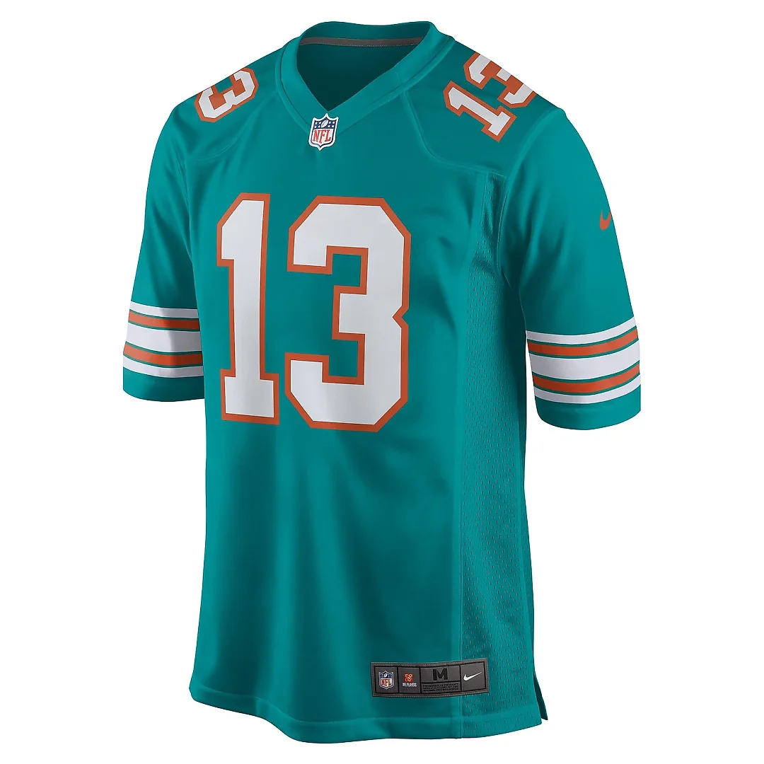 Zennovawear Men's Miami Dolphins Dan Marino Aqua Retired Player Jersey