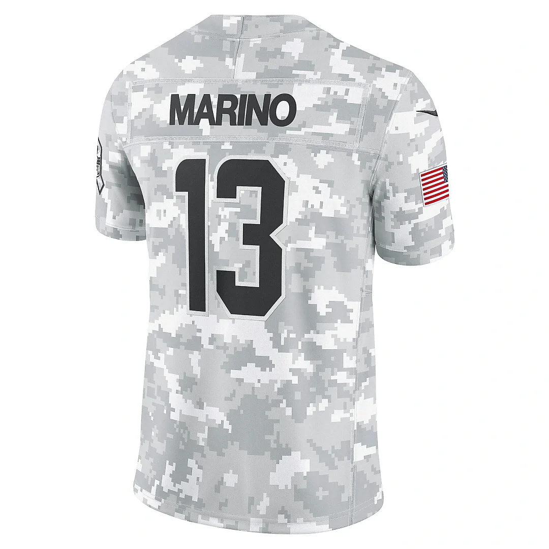 Zennovawear Men's Miami Dolphins Dan Marino Arctic Camo 2024 Salute to Service Retired Player Limited Jersey