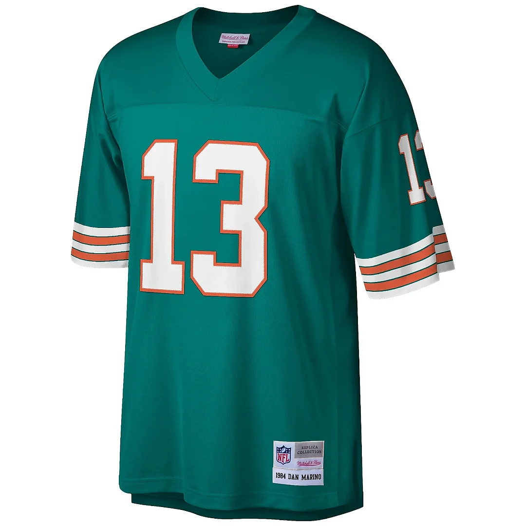 Zennovawear Men's Miami Dolphins Dan Marino Mitchell & Ness Aqua Big & Tall 1984 Retired Player Jersey