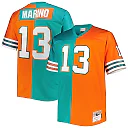 Zennovawear Men's Miami Dolphins Dan Marino Mitchell & Ness Aqua/Orange Big & Tall Split Legacy Retired Player Jersey