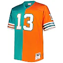 Zennovawear Men's Miami Dolphins Dan Marino Mitchell & Ness Aqua/Orange Big & Tall Split Legacy Retired Player Jersey