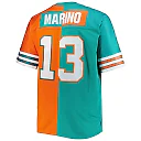 Zennovawear Men's Miami Dolphins Dan Marino Mitchell & Ness Aqua/Orange Big & Tall Split Legacy Retired Player Jersey