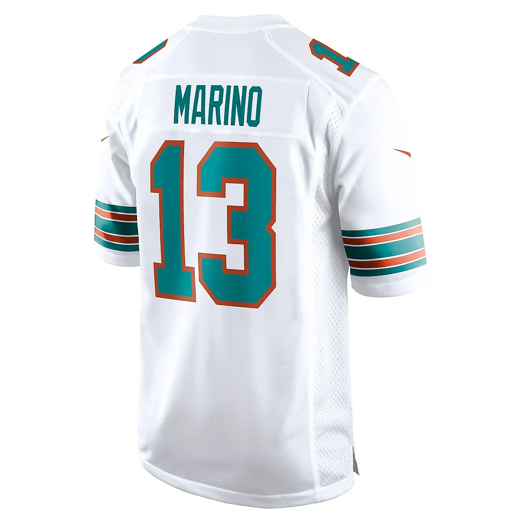 Zennovawear Men's Miami Dolphins Dan Marino White Retired Player Jersey
