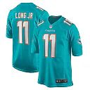Zennovawear Men's Miami Dolphins David Long Jr. Aqua Game Jersey