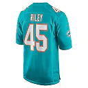 Zennovawear Men's Miami Dolphins Duke Riley Aqua Game Jersey