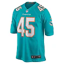 Zennovawear Men's Miami Dolphins Duke Riley Aqua Game Jersey