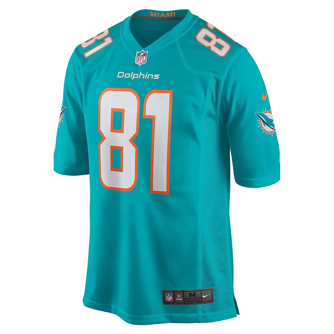 Zennovawear Men's Miami Dolphins Durham Smythe Aqua Game Jersey