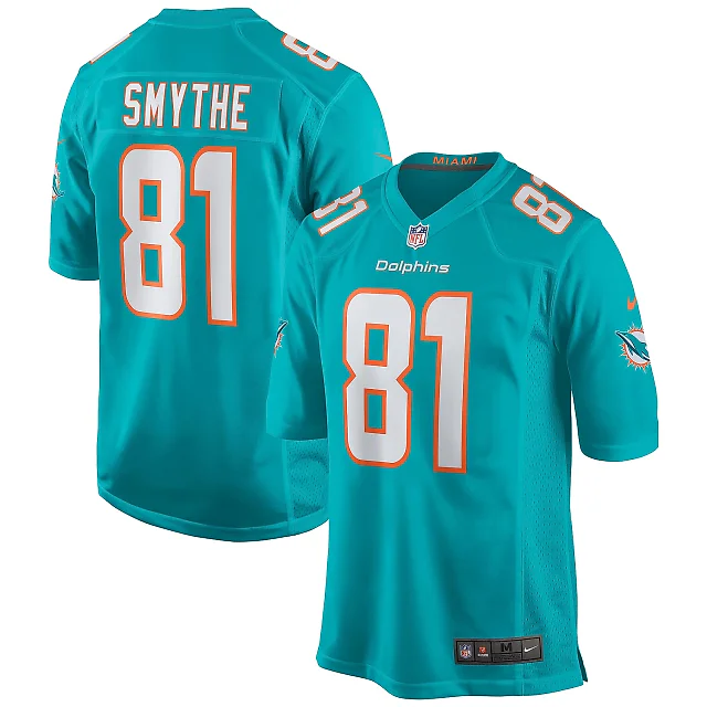 Zennovawear Men's Miami Dolphins Durham Smythe Aqua Game Jersey