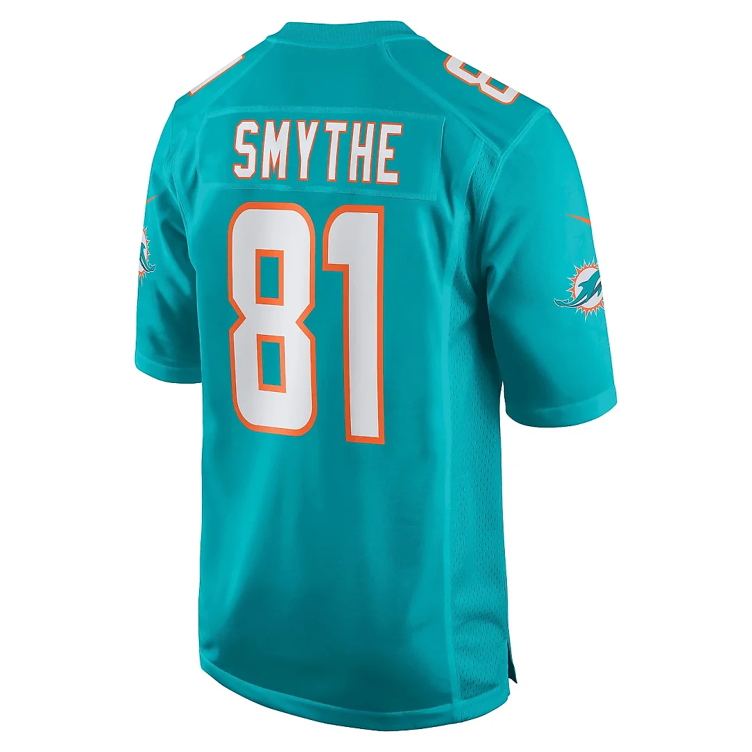Zennovawear Men's Miami Dolphins Durham Smythe Aqua Game Jersey