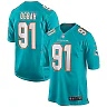 Zennovawear Men's Miami Dolphins Emmanuel Ogbah Aqua Game Jersey