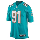 Zennovawear Men's Miami Dolphins Emmanuel Ogbah Aqua Game Jersey
