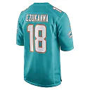Zennovawear Men's Miami Dolphins Erik Ezukanma Aqua Game Player Jersey
