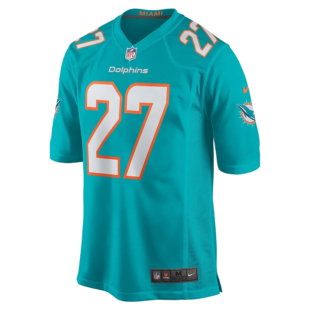 Zennovawear Men's Miami Dolphins Ethan Bonner Aqua Game Jersey