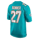 Zennovawear Men's Miami Dolphins Ethan Bonner Aqua Game Jersey