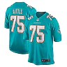 Zennovawear Men's Miami Dolphins Greg Little Aqua Game Jersey