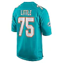 Zennovawear Men's Miami Dolphins Greg Little Aqua Game Jersey