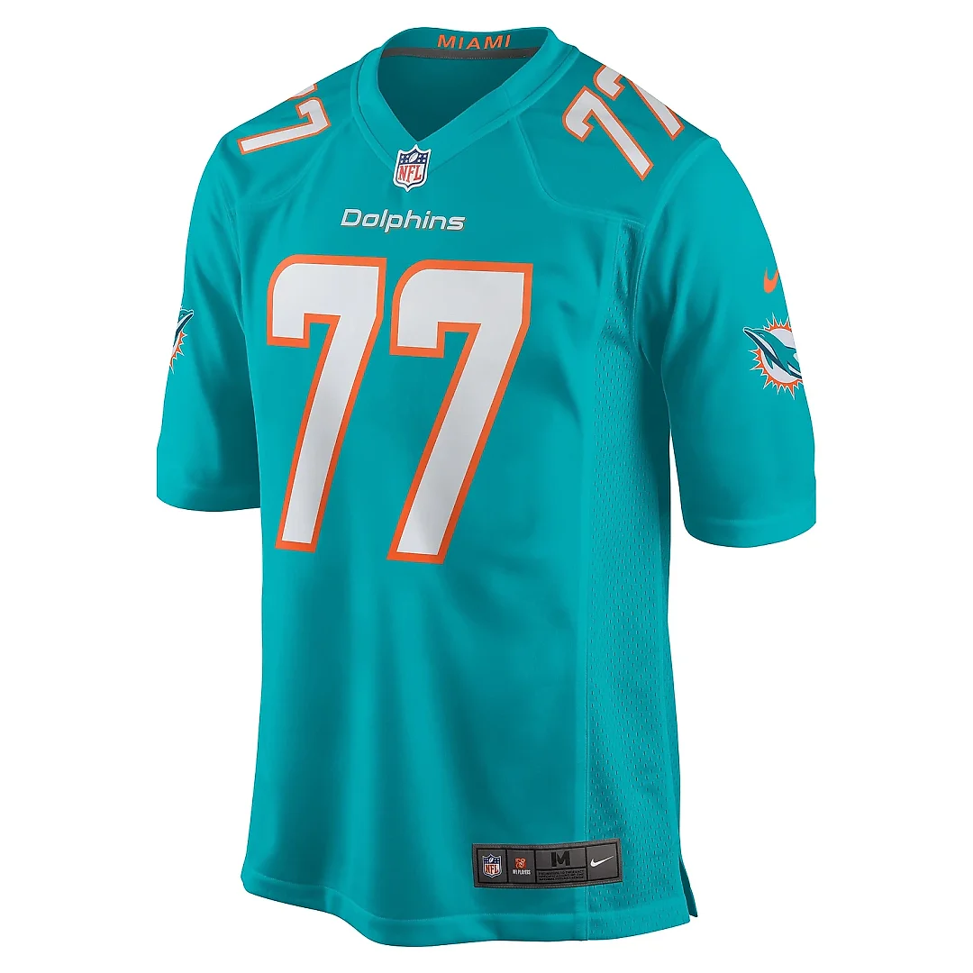 Zennovawear Men's Miami Dolphins Isaiah Wynn Aqua Game Jersey