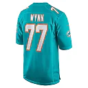Zennovawear Men's Miami Dolphins Isaiah Wynn Aqua Game Jersey