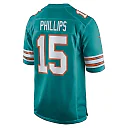 Zennovawear Men's Miami Dolphins Jaelan Phillips Aqua Alternate Game Jersey