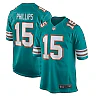 Zennovawear Men's Miami Dolphins Jaelan Phillips Aqua Alternate Game Jersey