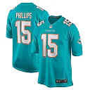 Zennovawear Men's Miami Dolphins Jaelan Phillips Aqua Game Player Jersey