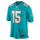 Zennovawear Men's Miami Dolphins Jaelan Phillips Aqua Game Player Jersey