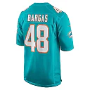 Zennovawear Men's Miami Dolphins Jake Bargas Aqua Home Game Player Jersey