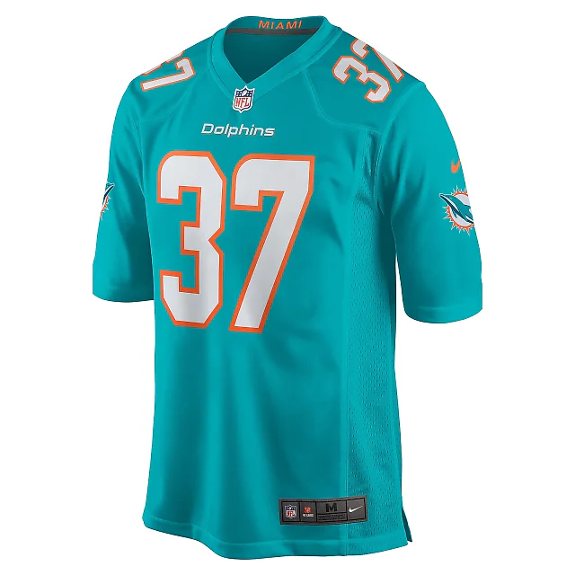 Zennovawear Men's Miami Dolphins Jake Funk Aqua Game Jersey