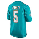 Zennovawear Men's Miami Dolphins Jalen Ramsey Aqua Team Color Game Jersey