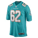 Zennovawear Men's Miami Dolphins James Empey Aqua Game Player Jersey