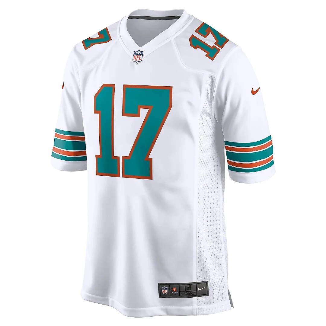 Zennovawear Men's Miami Dolphins Jaylen Waddle White Game Jersey