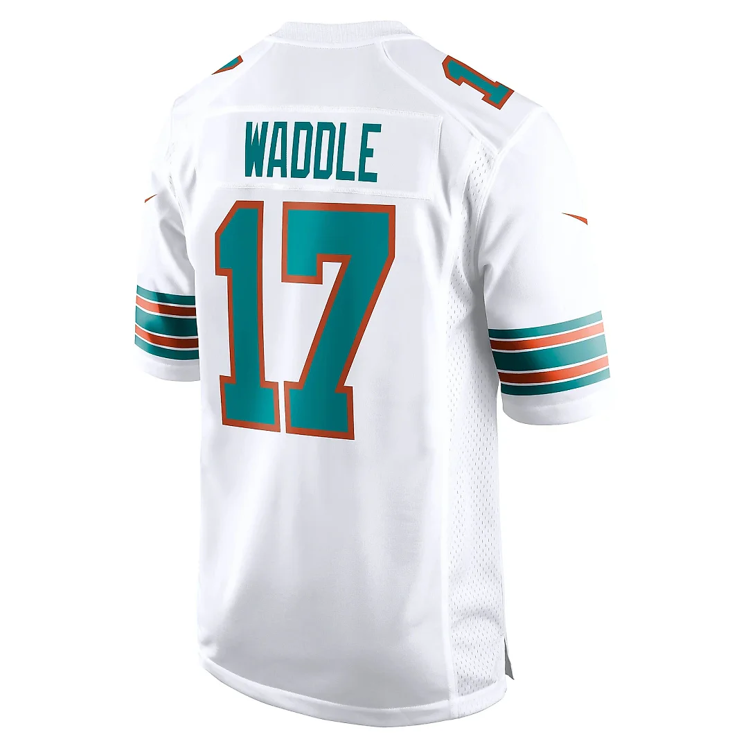 Zennovawear Men's Miami Dolphins Jaylen Waddle White Game Jersey